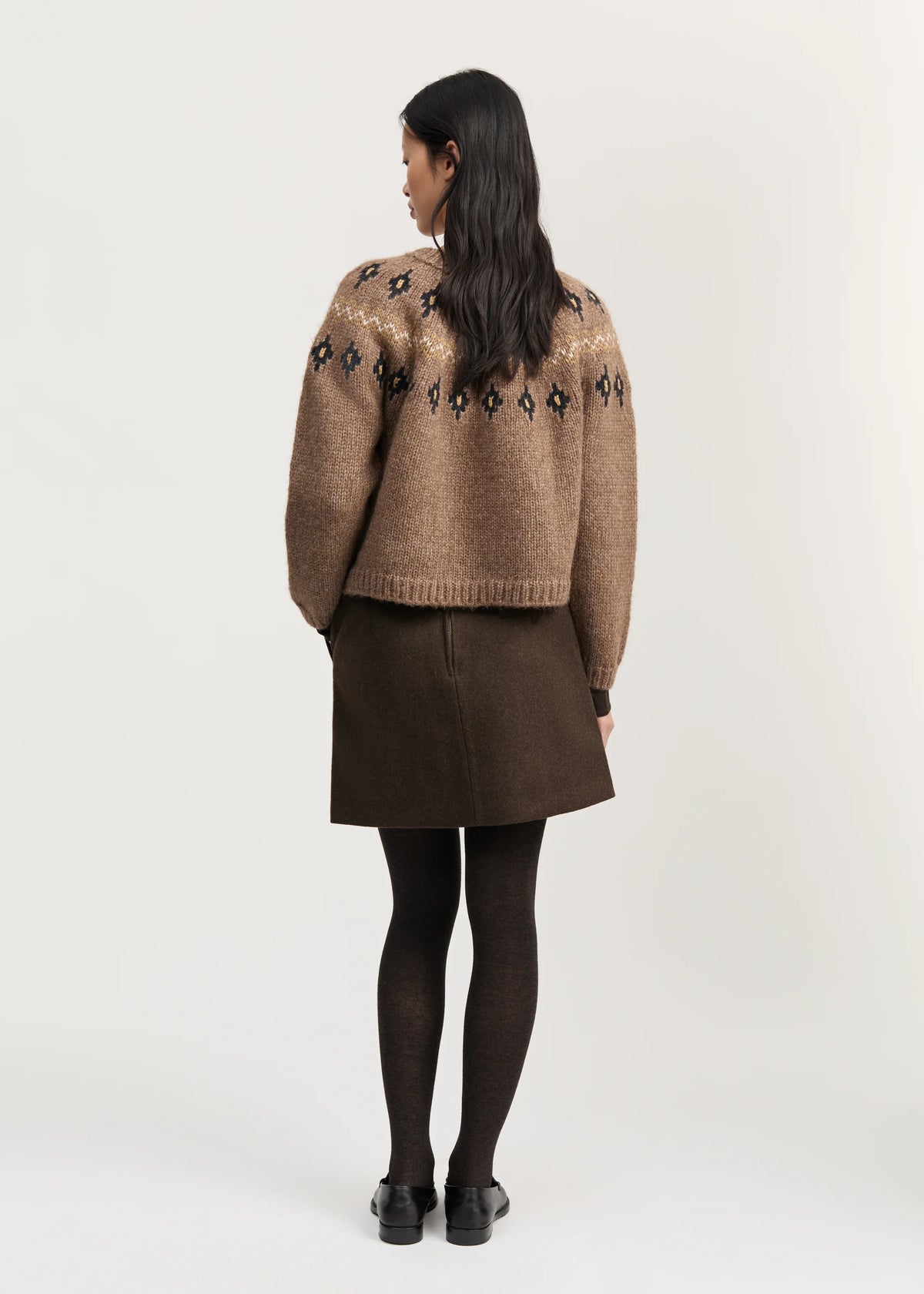 Aiayu "Mini skirt loden" Dark brown