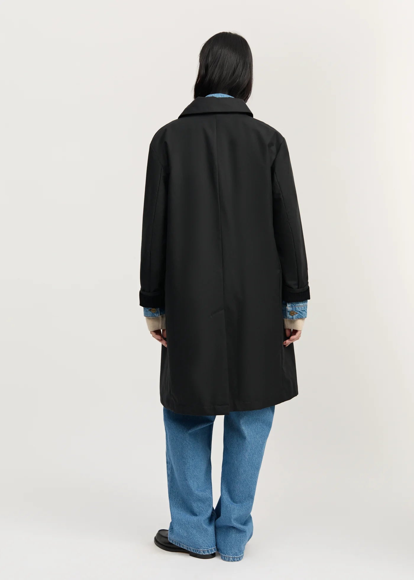 Aiayu "Noor Coat Oilskin" Black