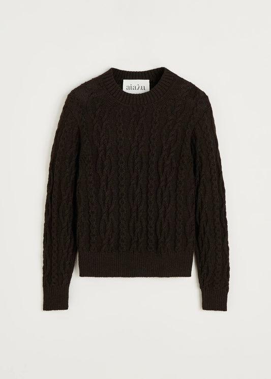 Aiayu "Orenda sweater – llama" Pure Dark Brown
