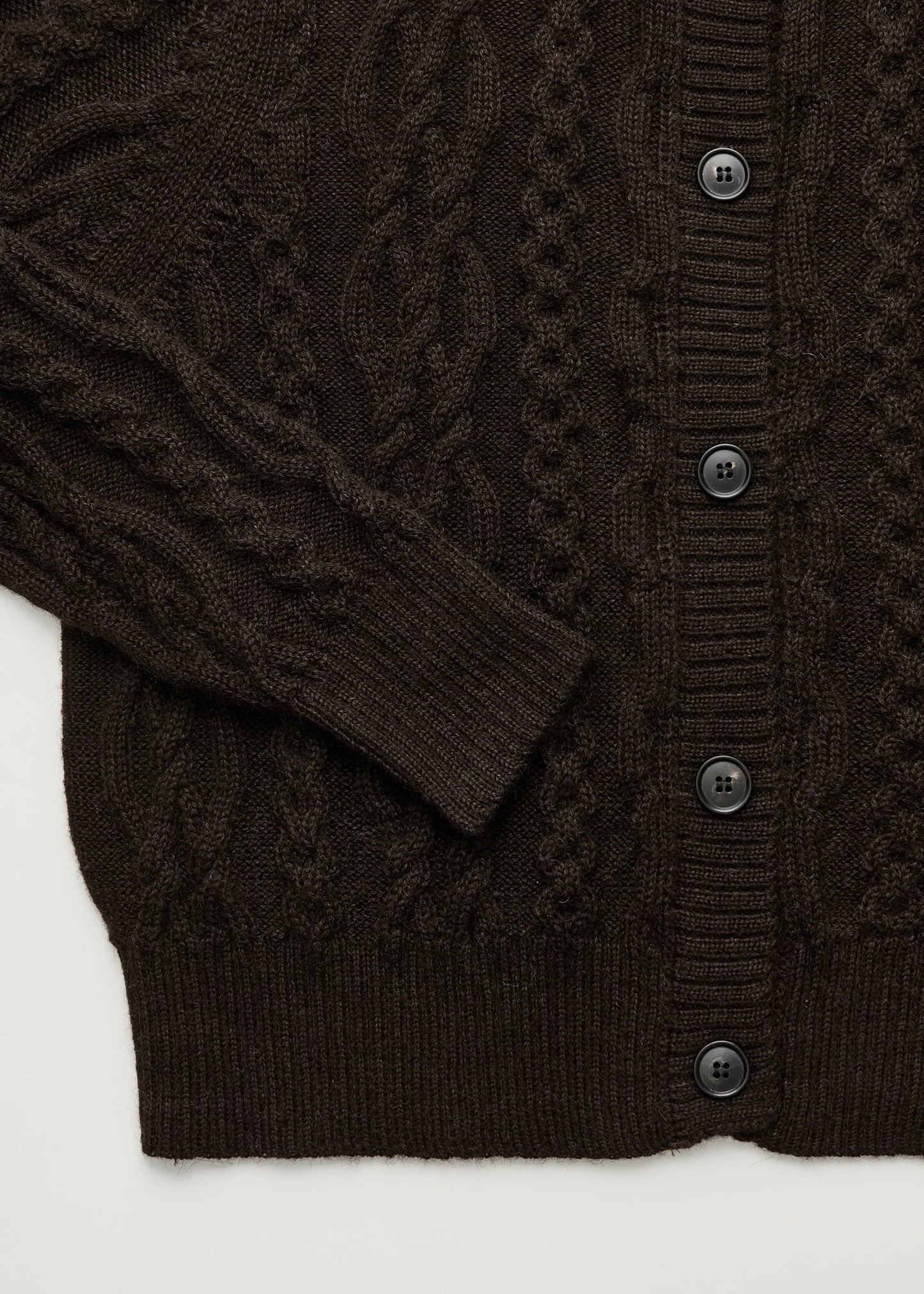 Aiayu "Pala cardigan – llama" Pure Dark Brown