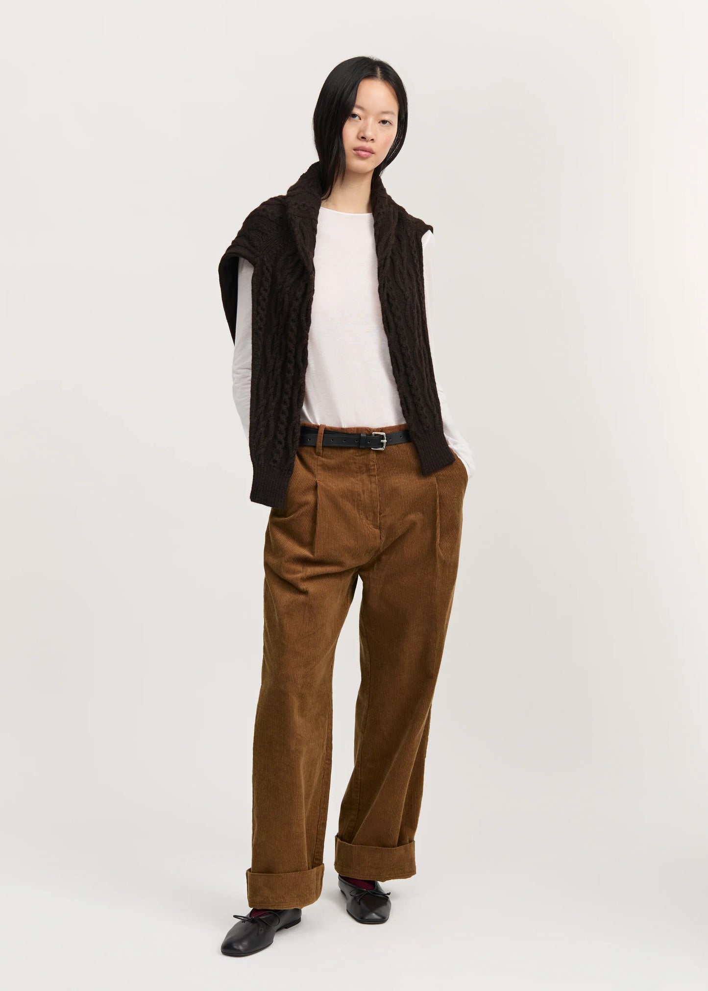 Aiayu "Pala cardigan – llama" Pure Dark Brown