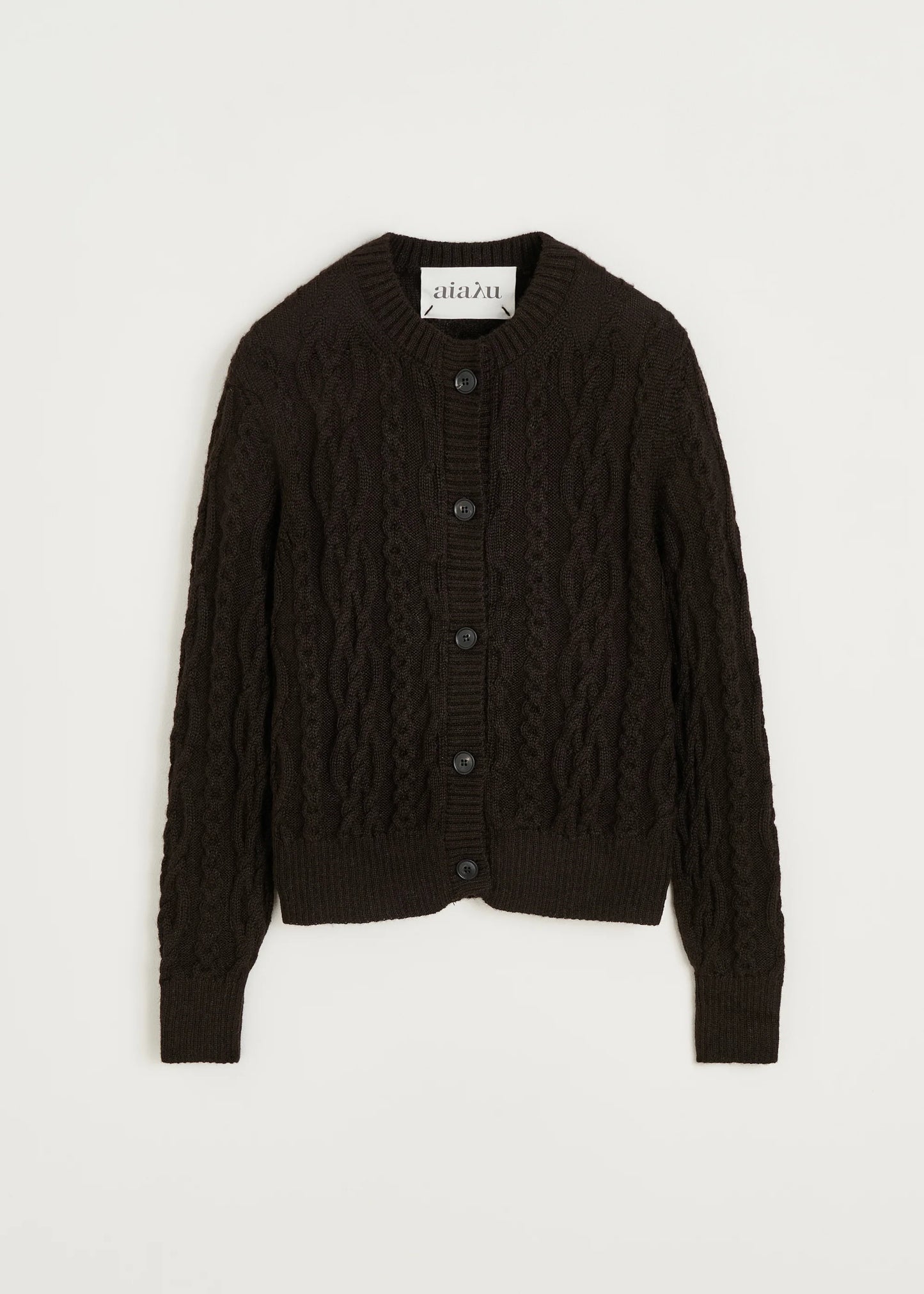 Aiayu "Pala cardigan – llama" Pure Dark Brown