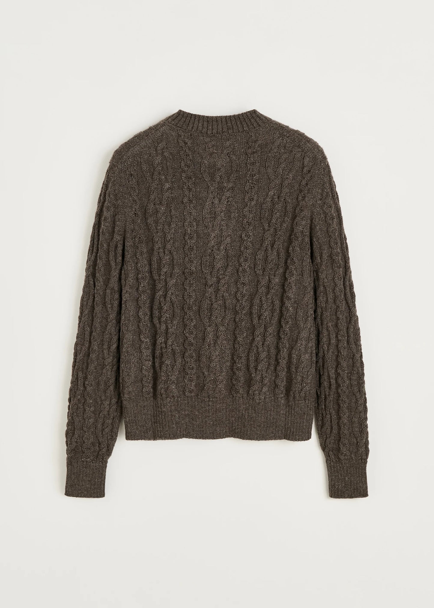 Aiayu "Pala cardigan – llama" Smokey Brown Melange