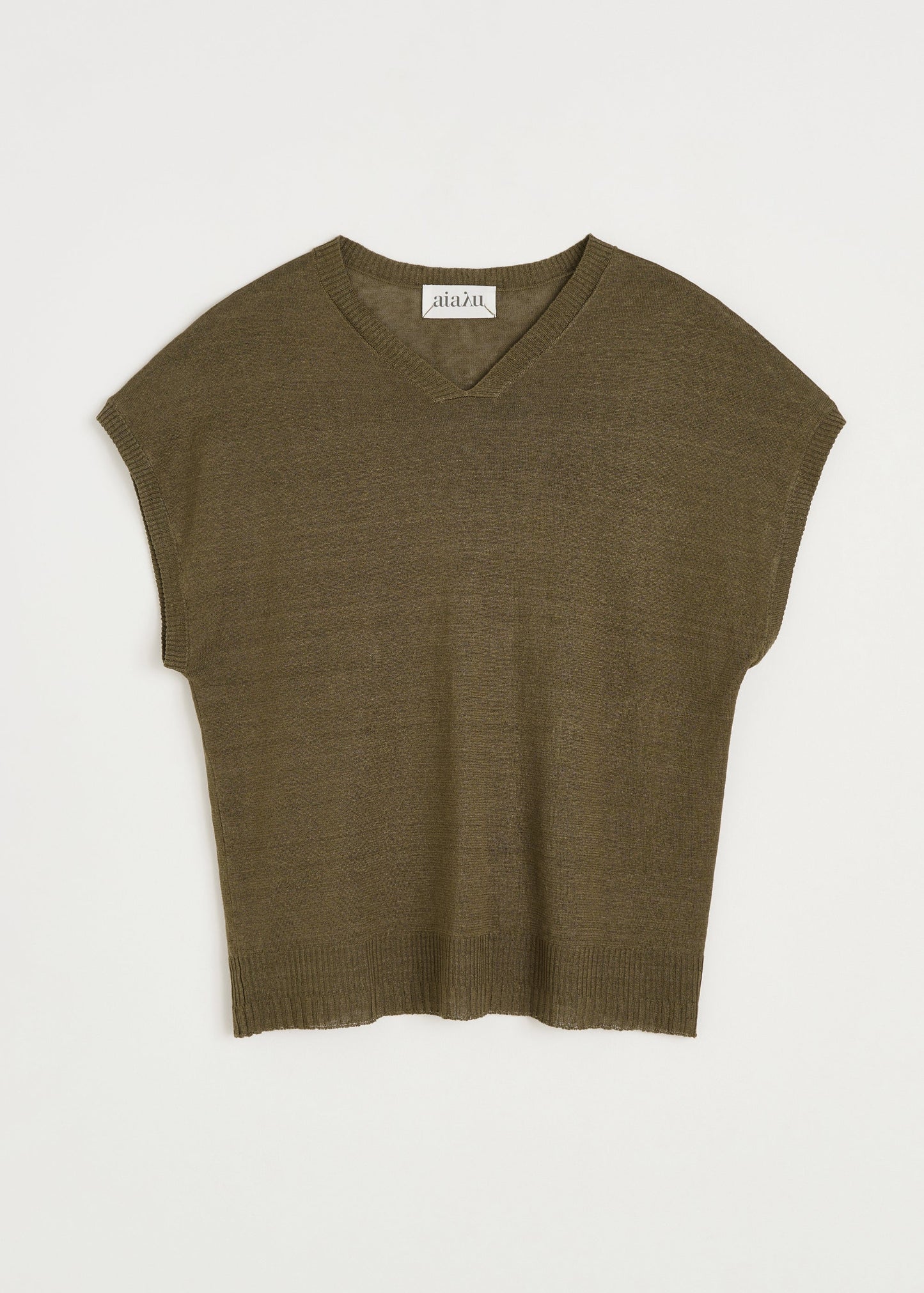 Aiayu "Priti vest – linen" Green Wood