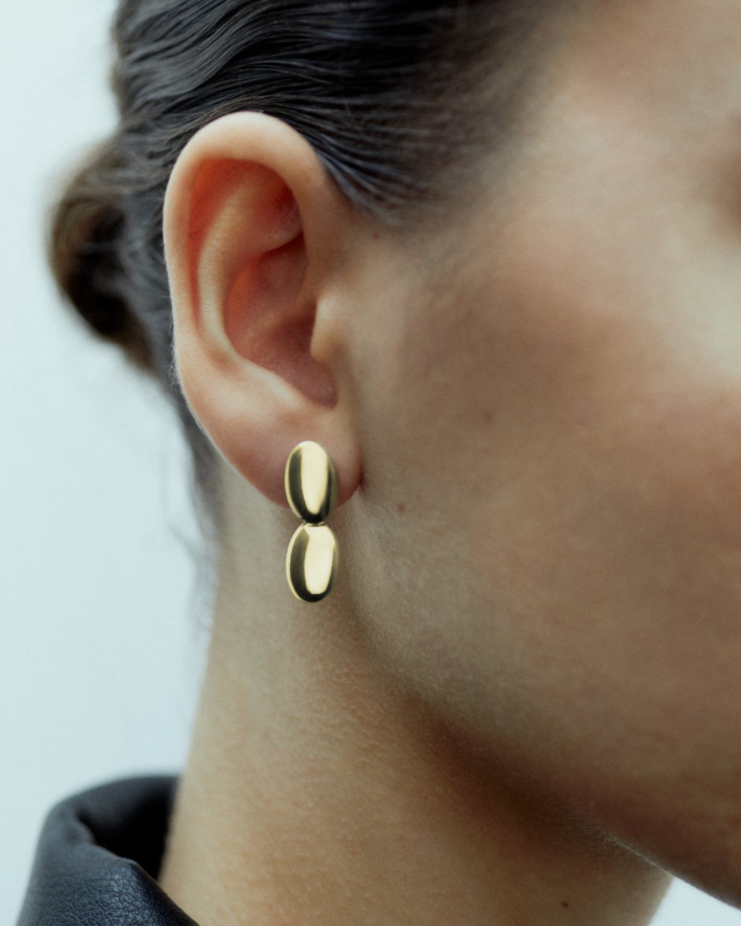 Ragbag, Emberly Oval Earrings, gold