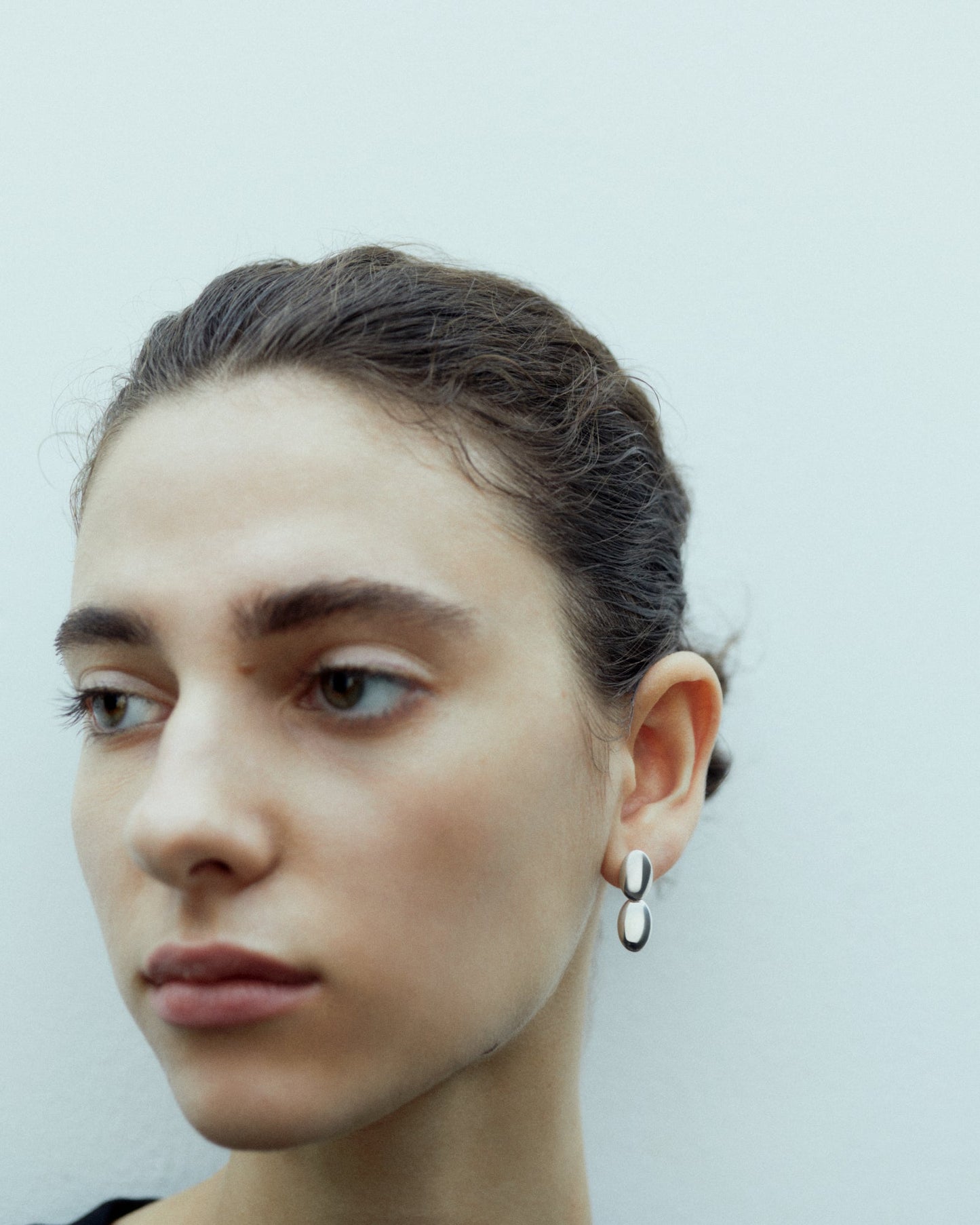 Ragbag, Emberly Oval Earrings, silver