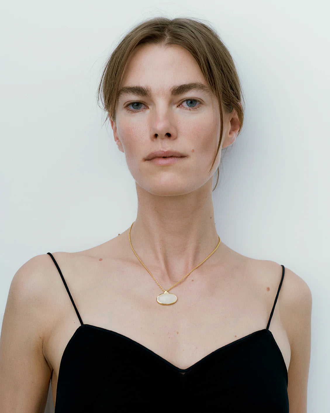 Ragbag, Datura Pendant necklace, gold plating 45cm