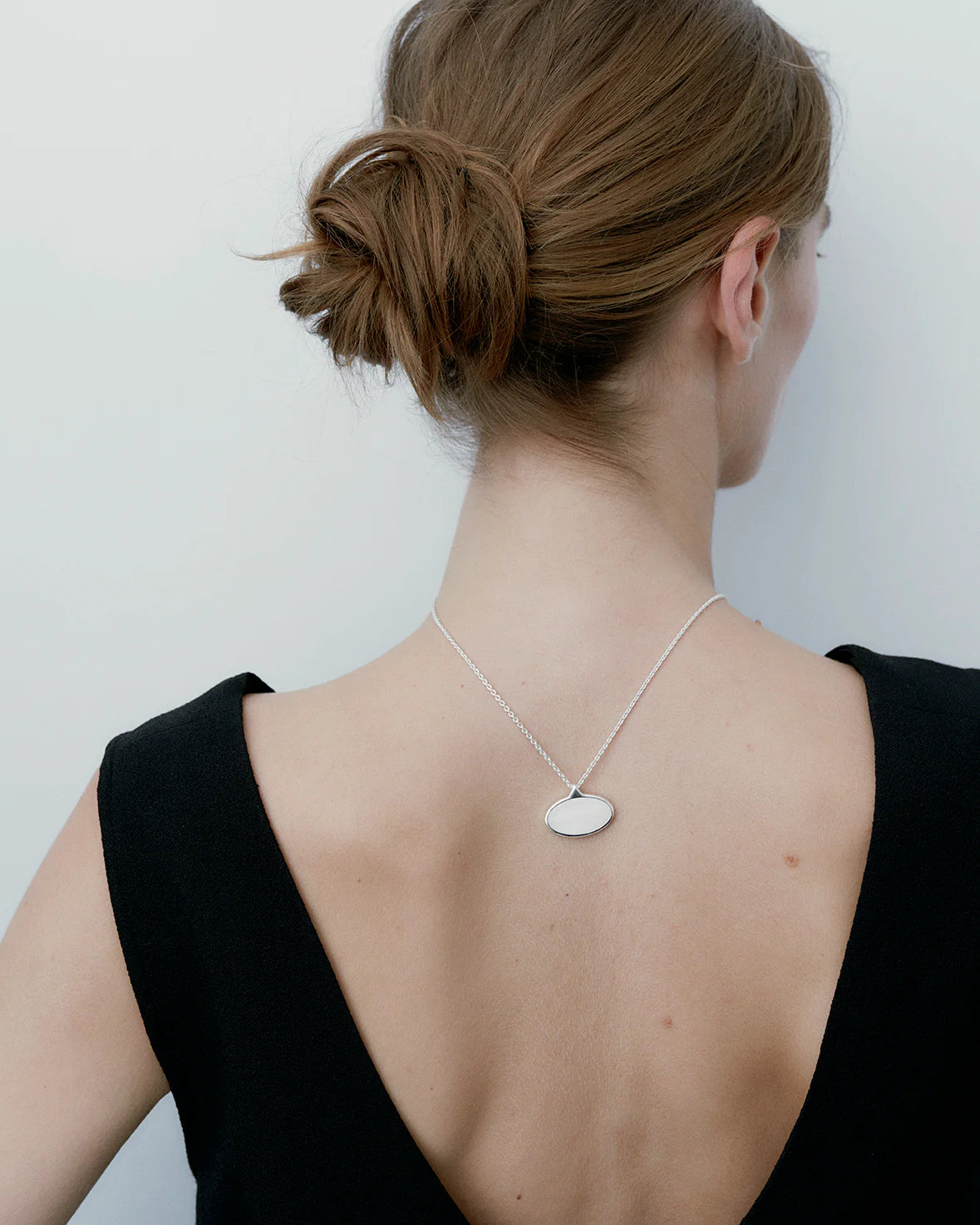 Ragbag, Datura Pendant necklace, silver 45cm