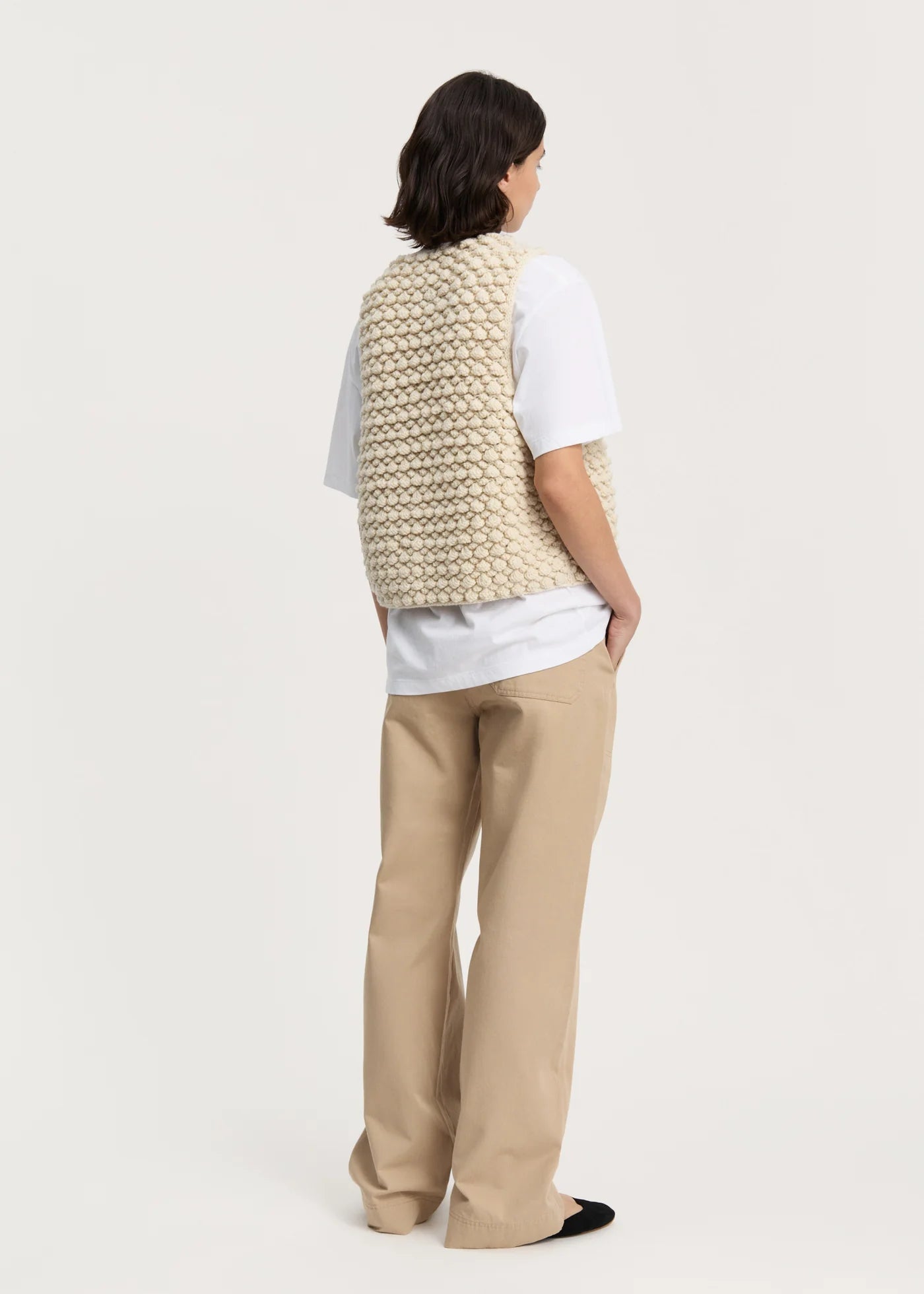 Aiayu "Ravi vest – highland wool" Pure Ecru