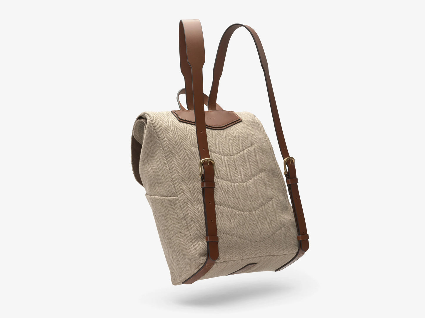 M/S Rucksack, Grand Herringbone/Cuoio