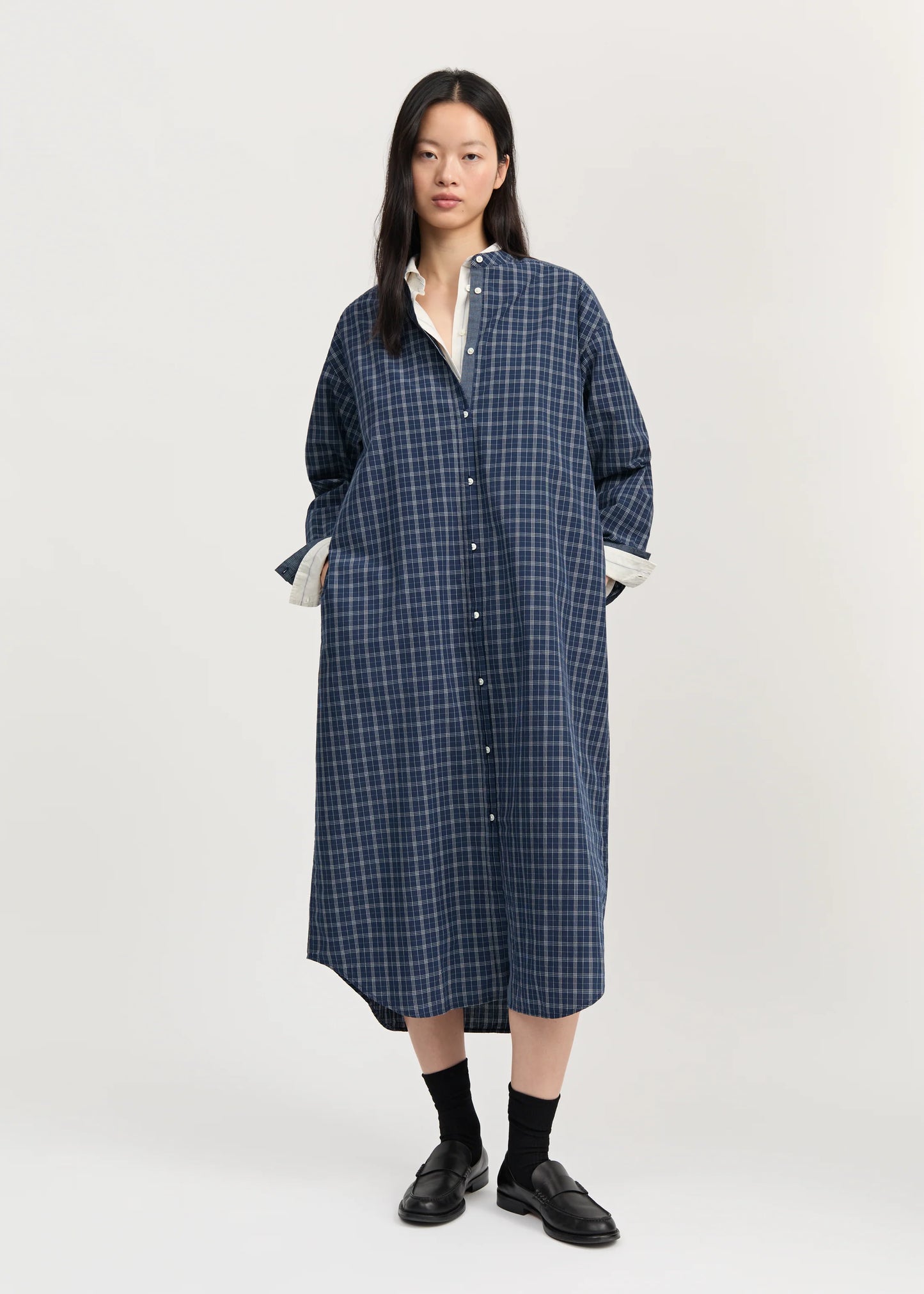 Aiayu "Sani dress check" Night Sky