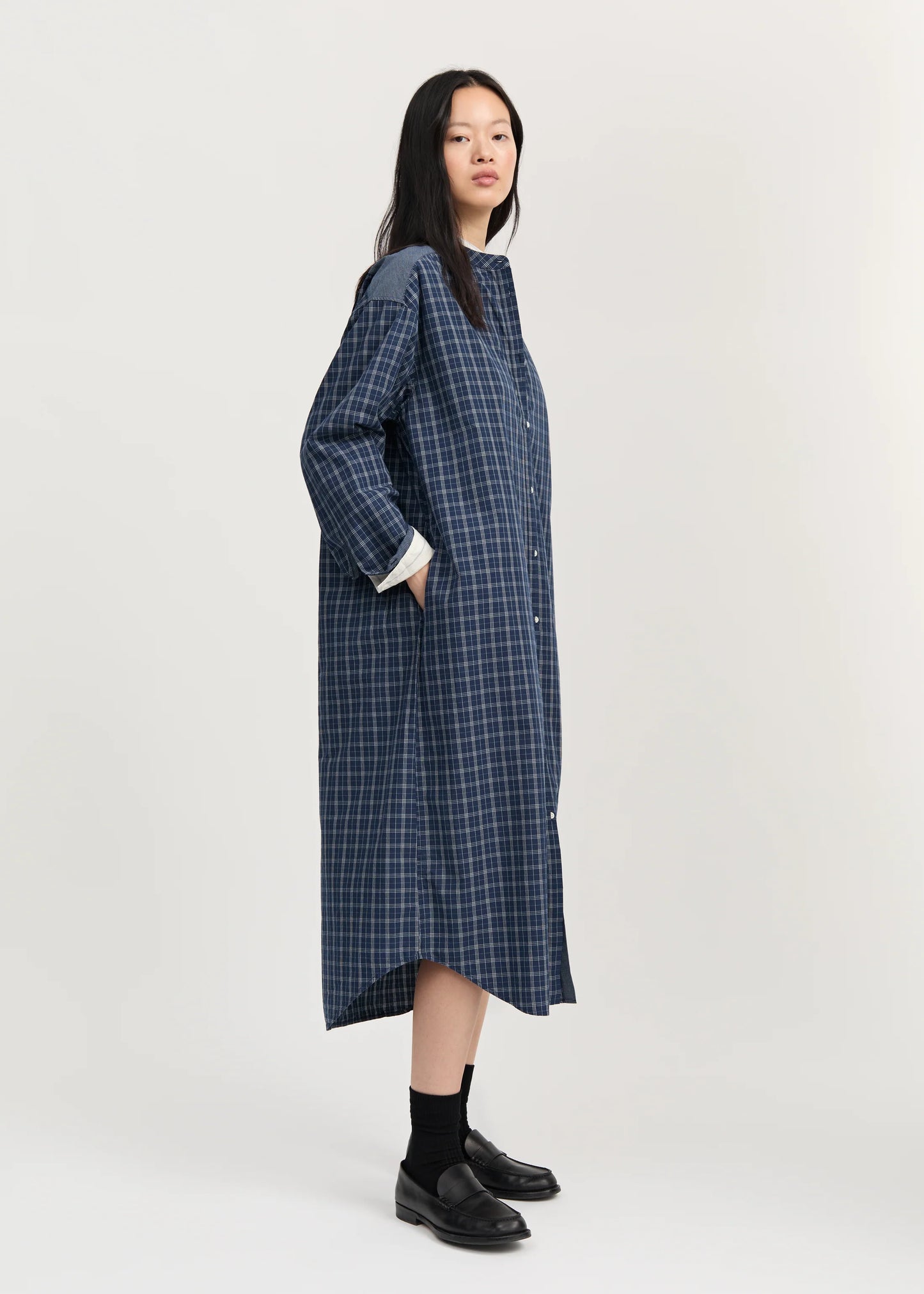 Aiayu "Sani dress check" Night Sky