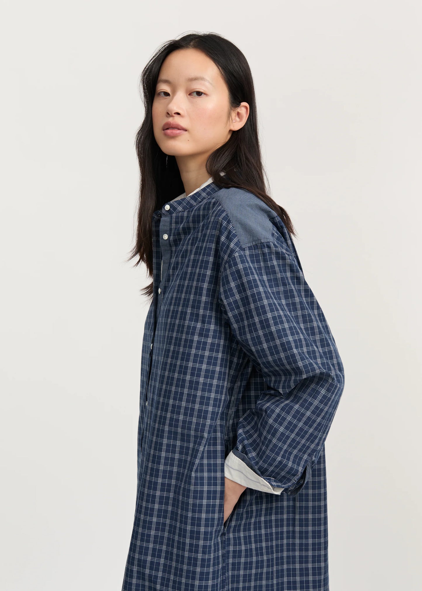 Aiayu "Sani dress check" Night Sky