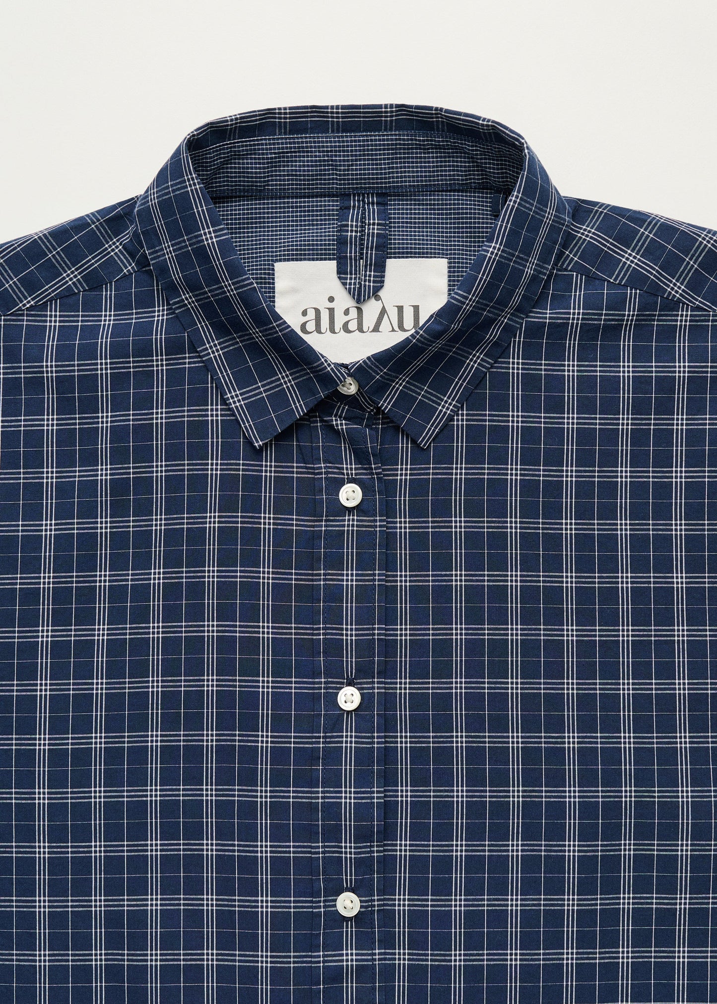 Aiayu "Shirt check" Mix Navy