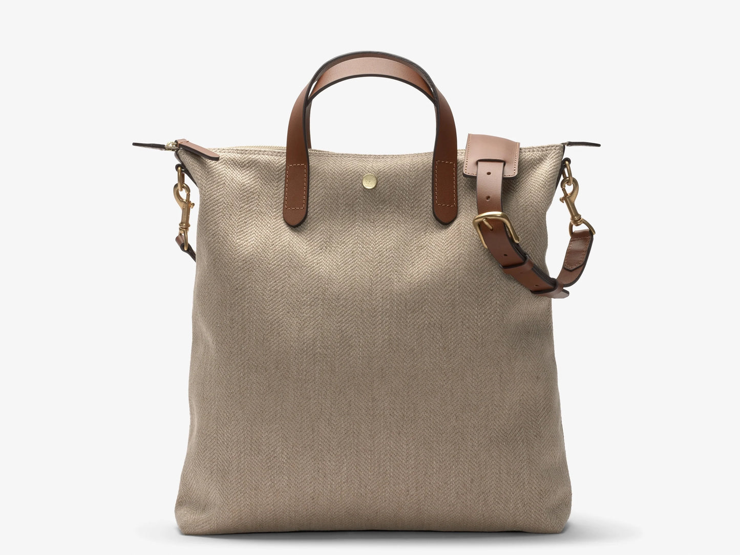 M/S Shopper, Grand Herringbone/Cuoio