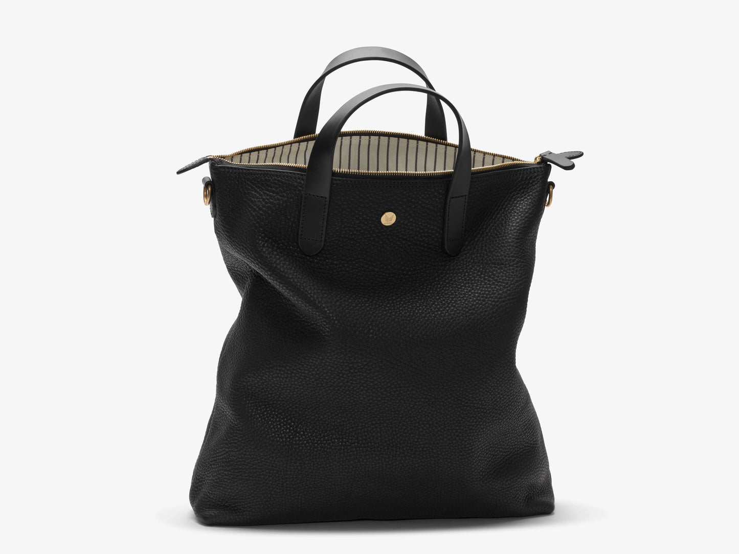 Shopper, Leather, Black/Black