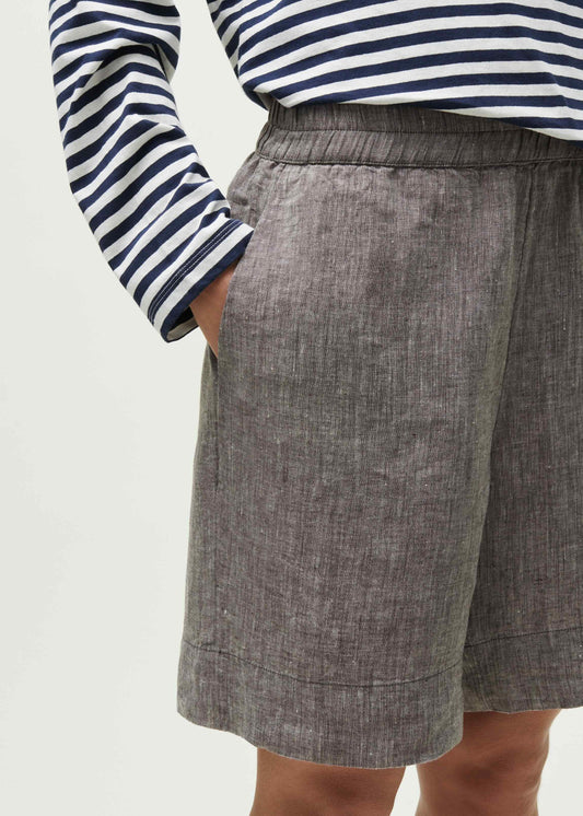 Aiayu "Shorts long linen" Brown