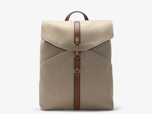 M/S Rucksack, Grand Herringbone/Cuoio