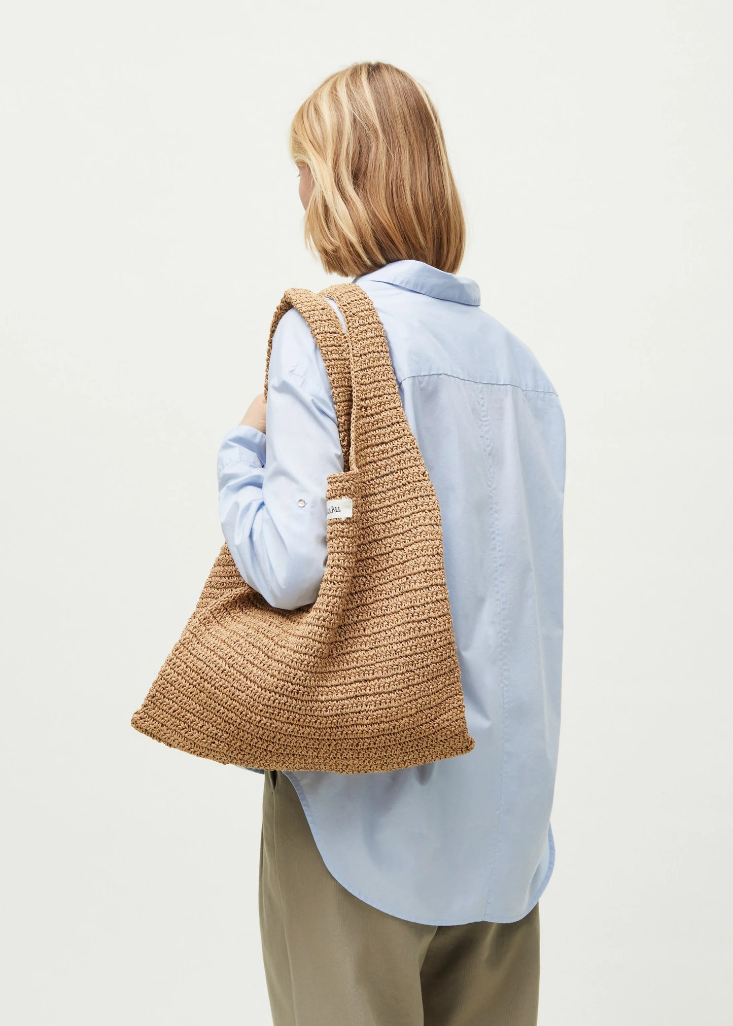 Aiayu "Sophia straw bag medium" Pure Natural