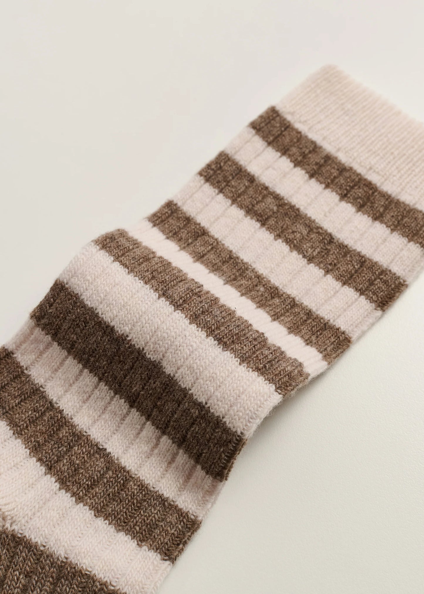 Aiayu "Striped Cashmere Sock" Mix Beige