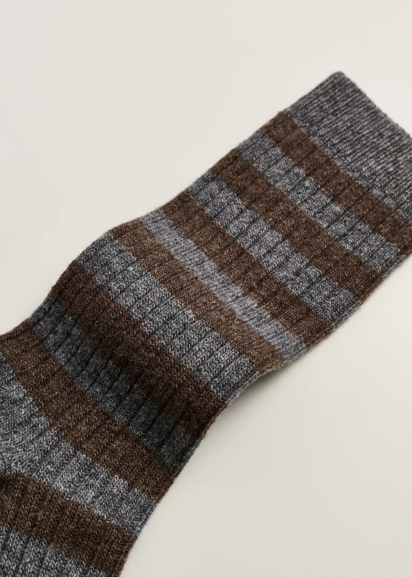 Aiayu "Striped Cashmere Sock" Mix Grey