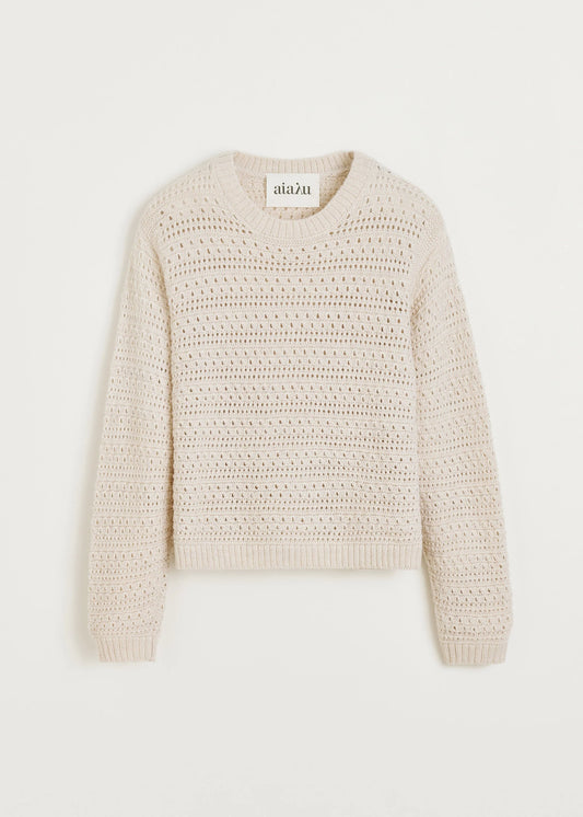 Aiayu "Tamaya sweater - pure llama" Albicant