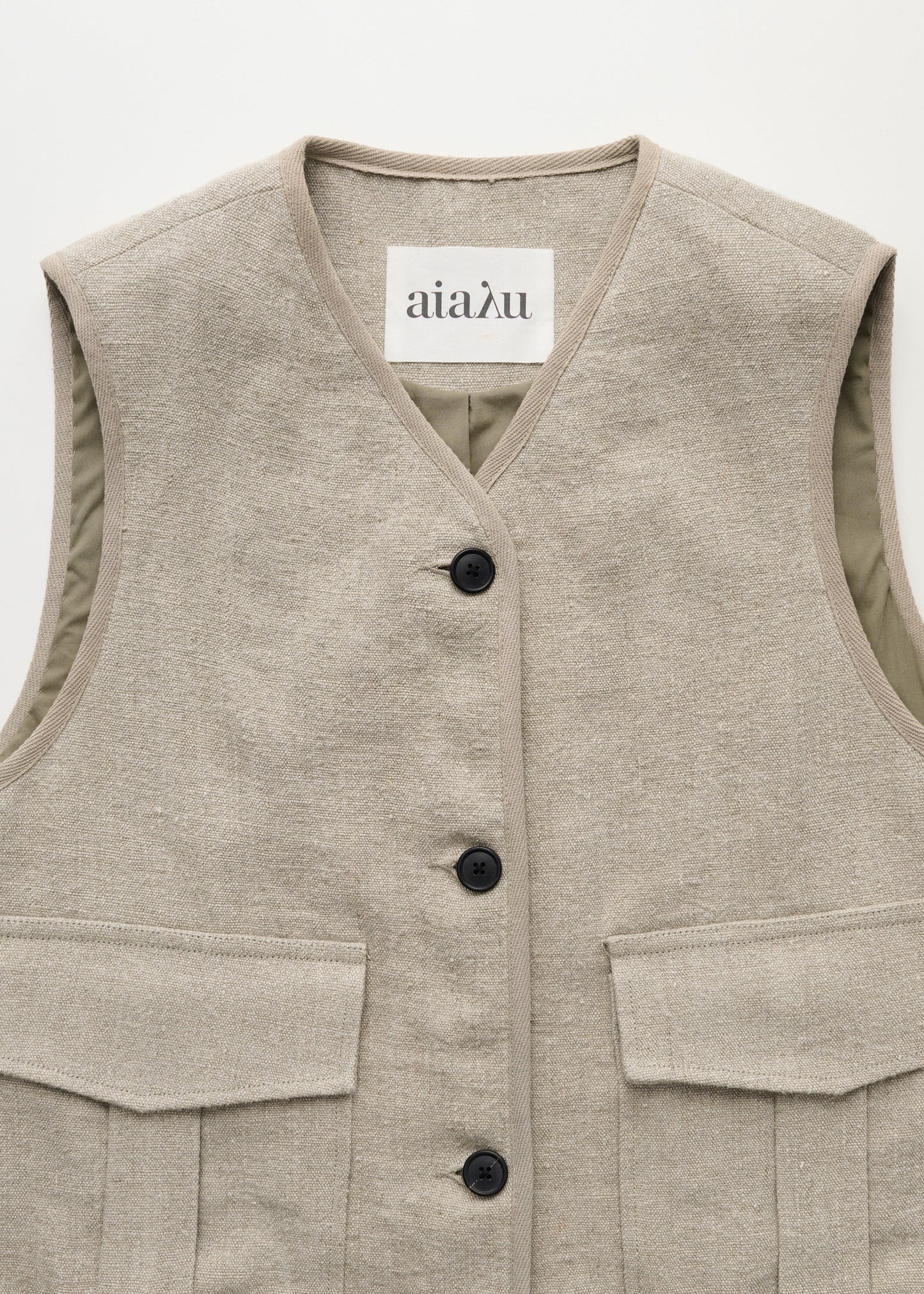Aiayu "Vest heavy linen" Pure Natural