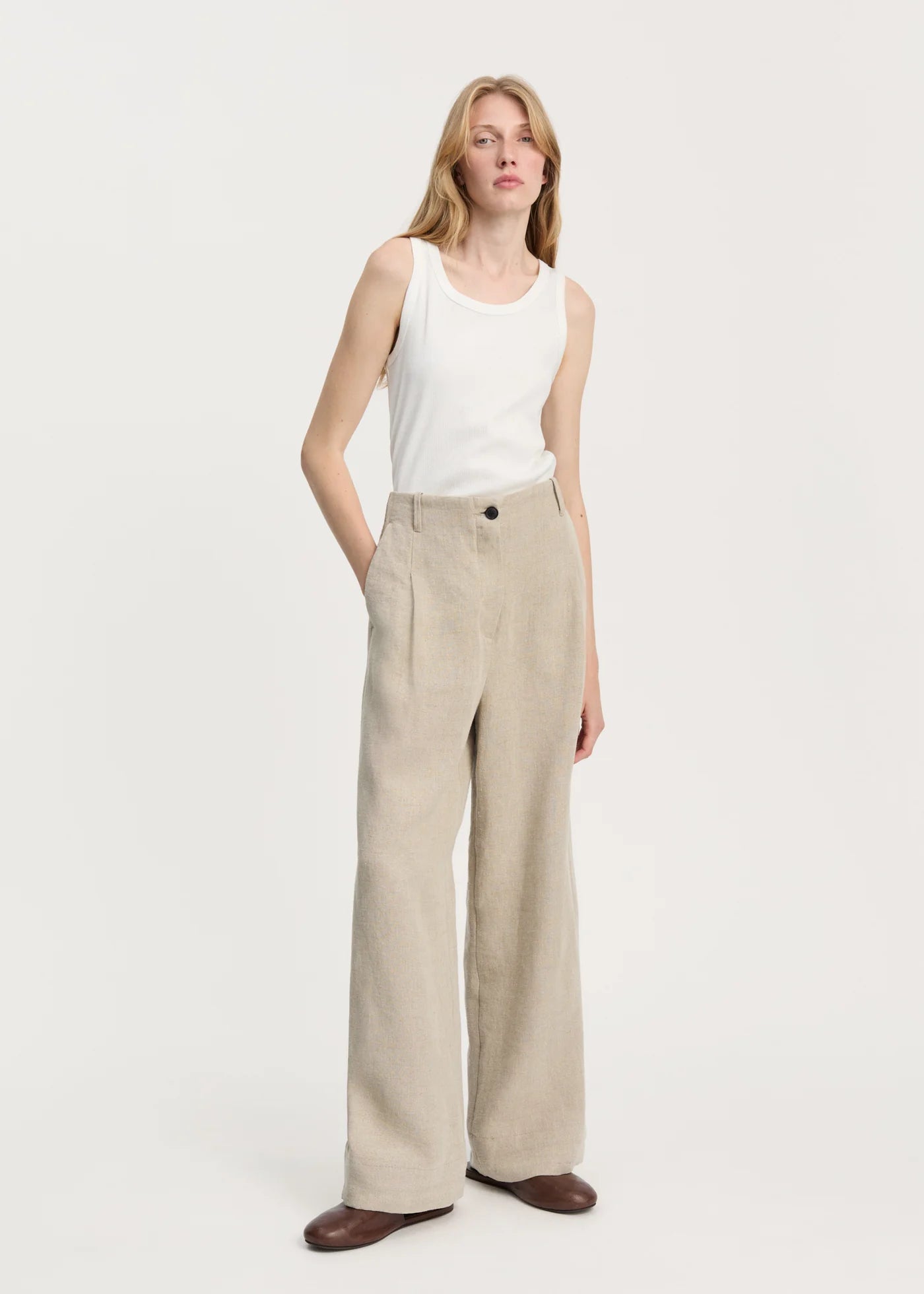 Aiayu "Willy pant heavy linen" Pure Natural