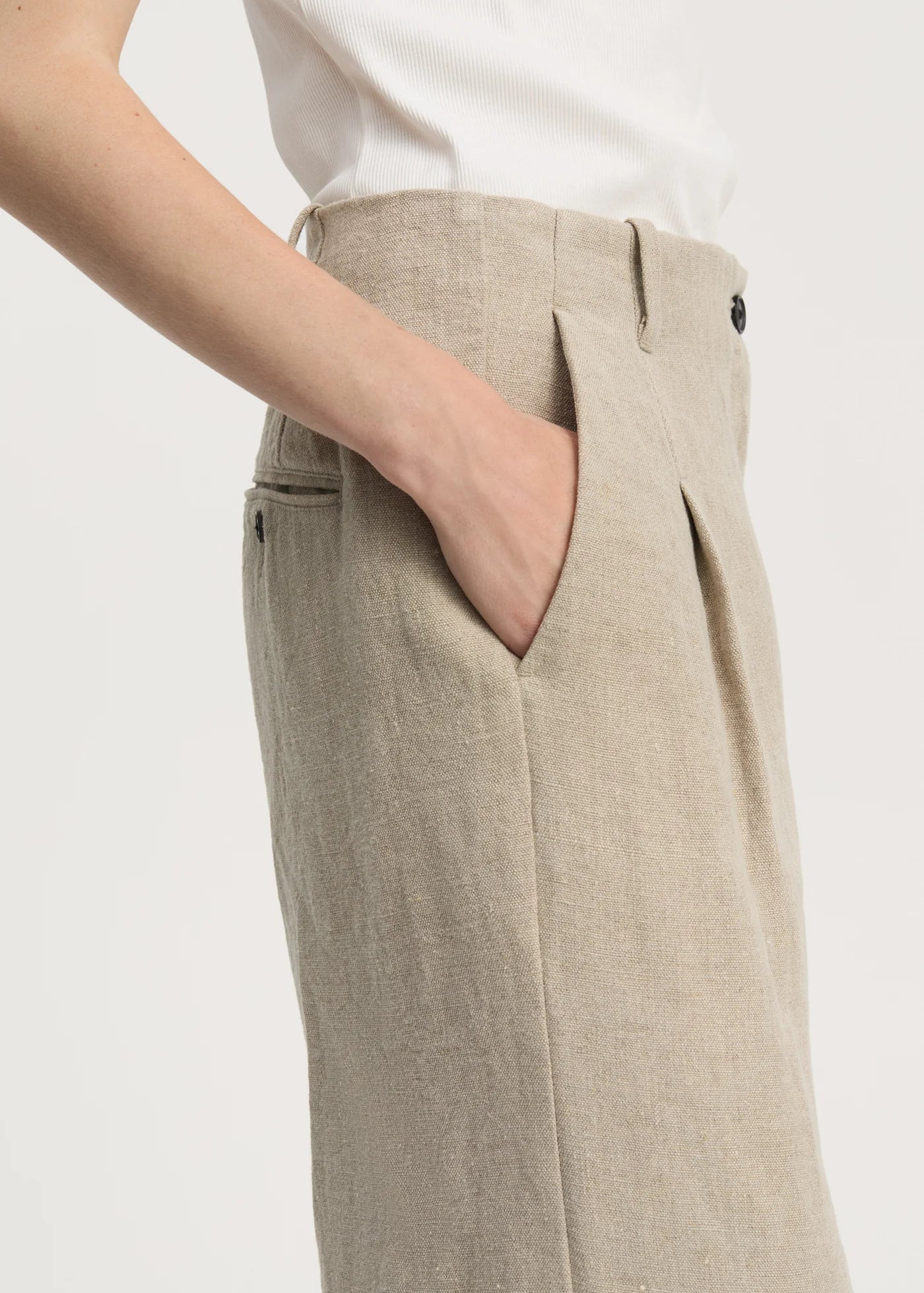 Aiayu "Willy pant heavy linen" Pure Natural