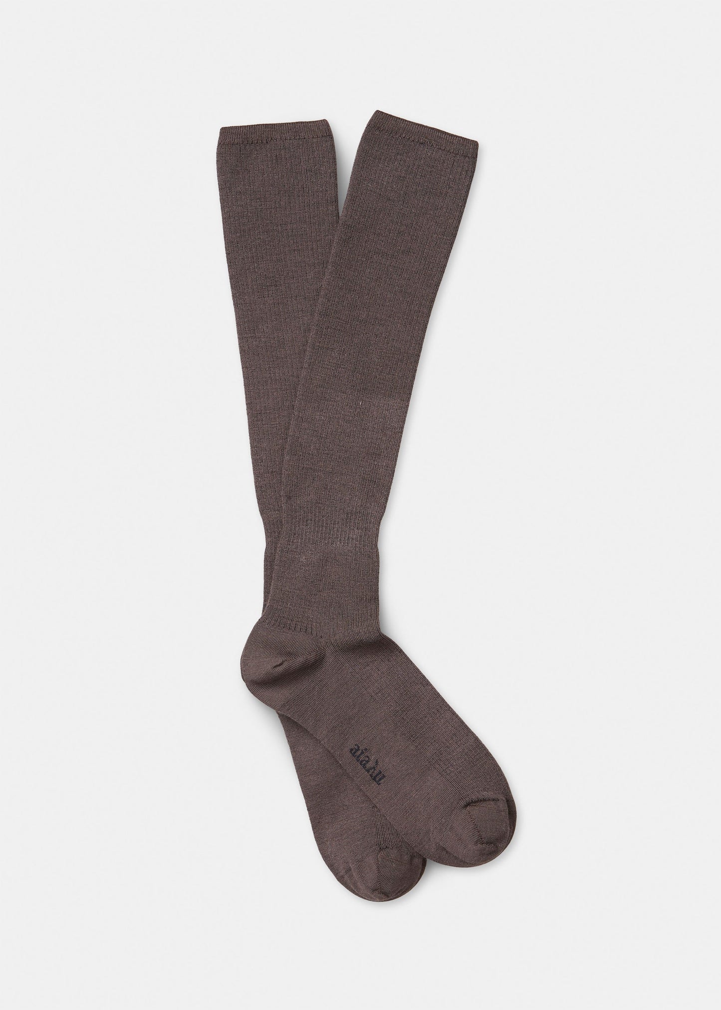 Aiayu "Wool Knee Socks" Brown