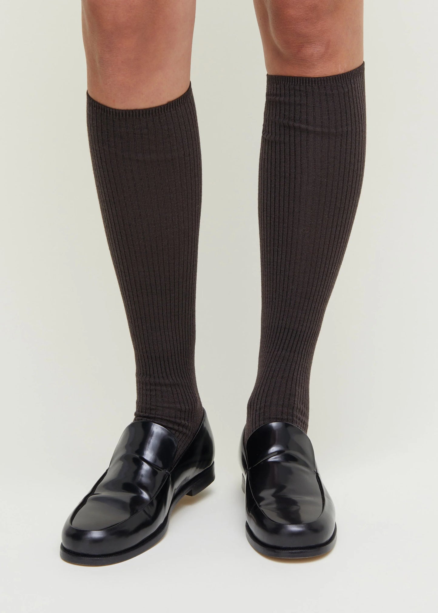 Aiayu "Wool Knee Socks" Brown