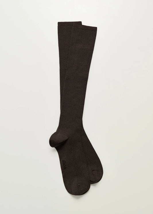 Aiayu "Wool Knee Socks II" Brown