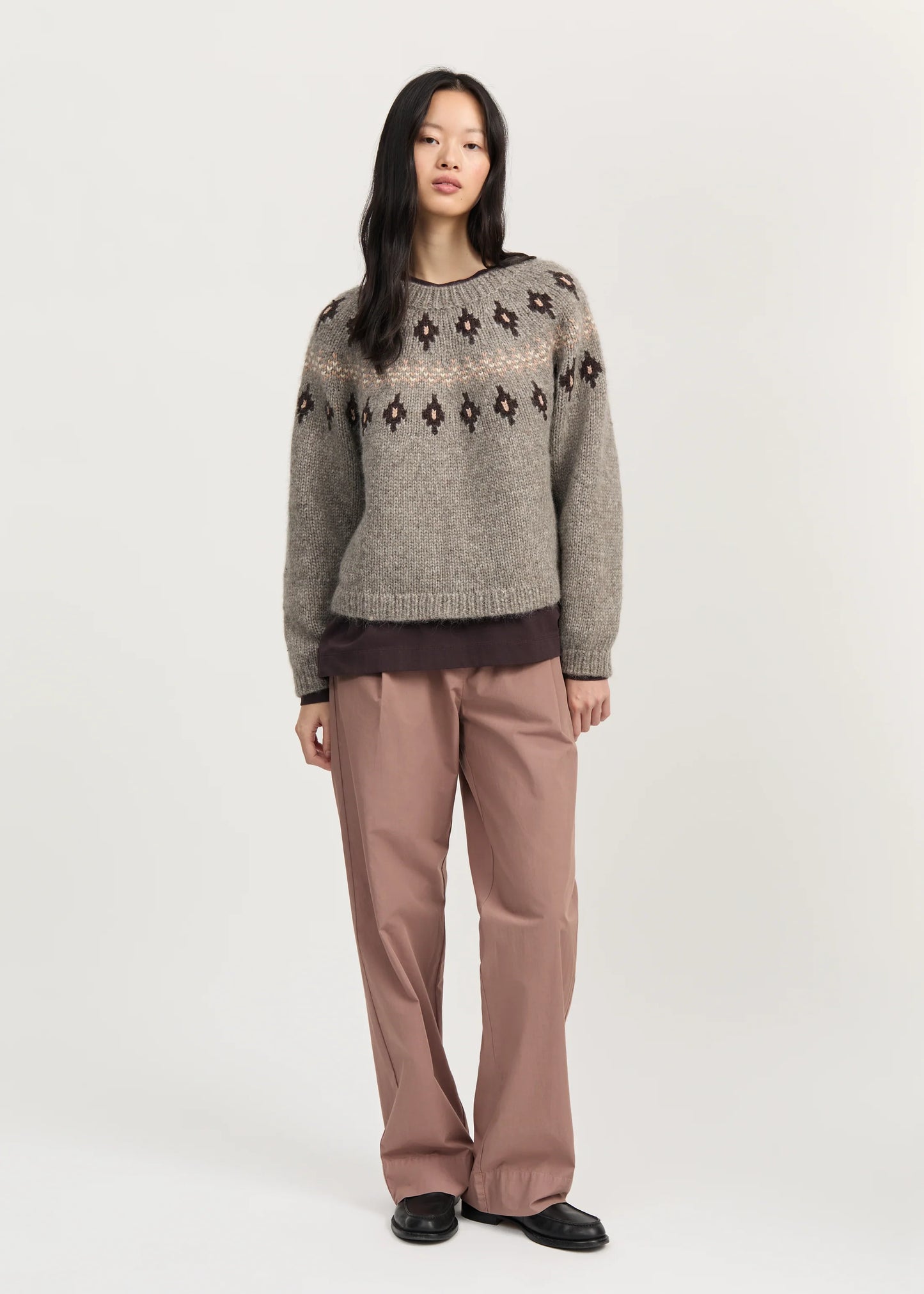 Aiayu "Wyn sweater – llama wool" Mix Pure Grey