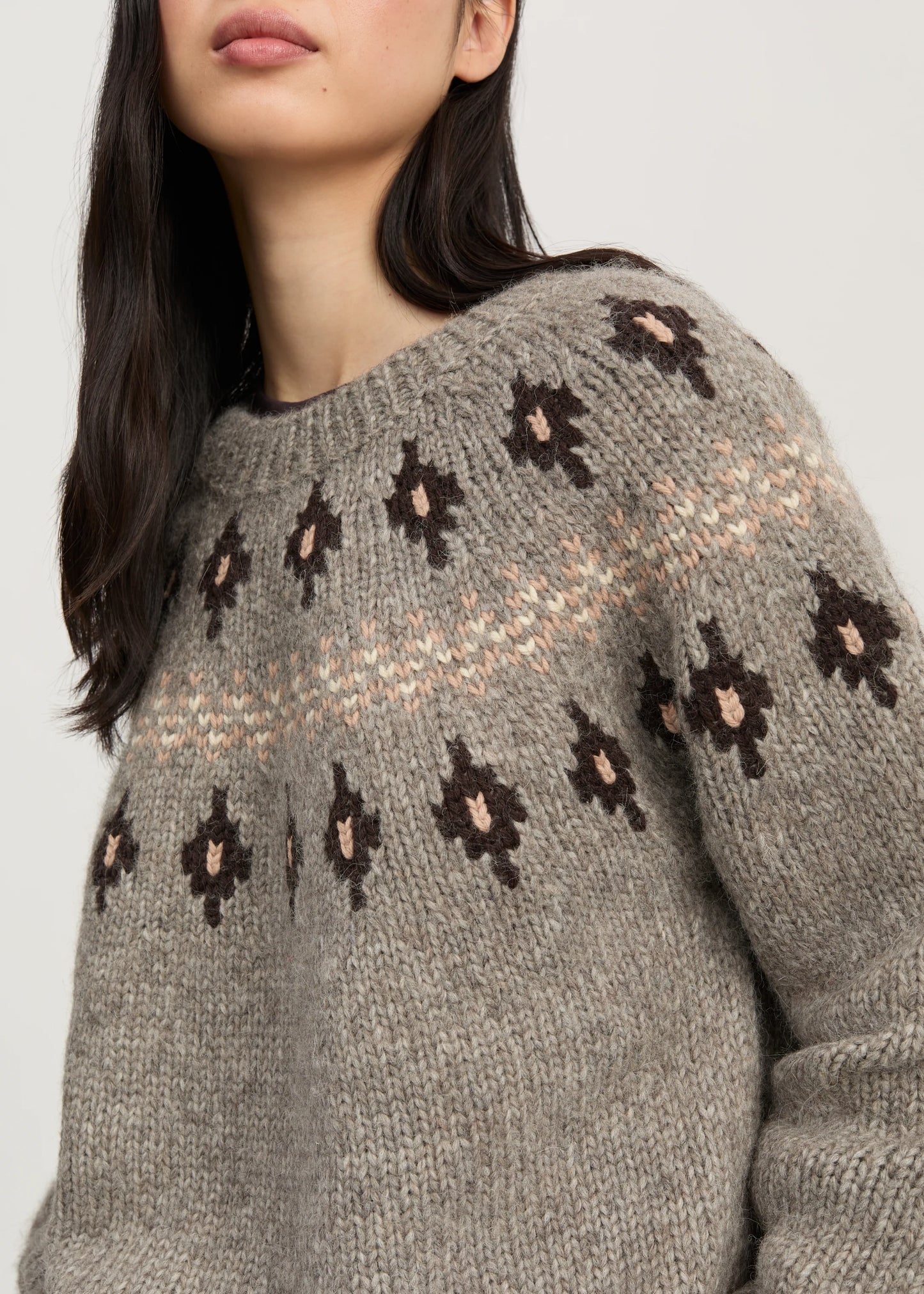 Aiayu "Wyn sweater – llama wool" Mix Pure Grey