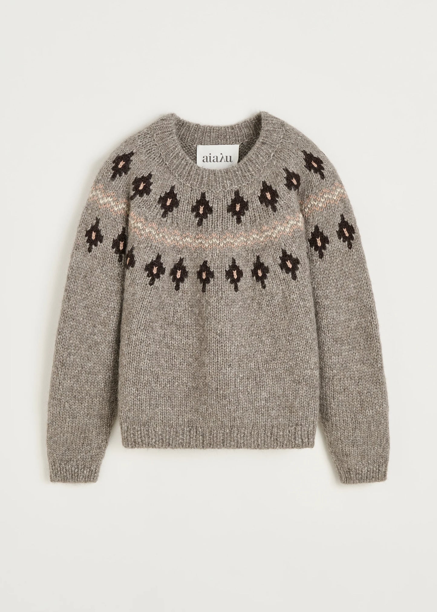 Aiayu "Wyn sweater – llama wool" Mix Pure Grey