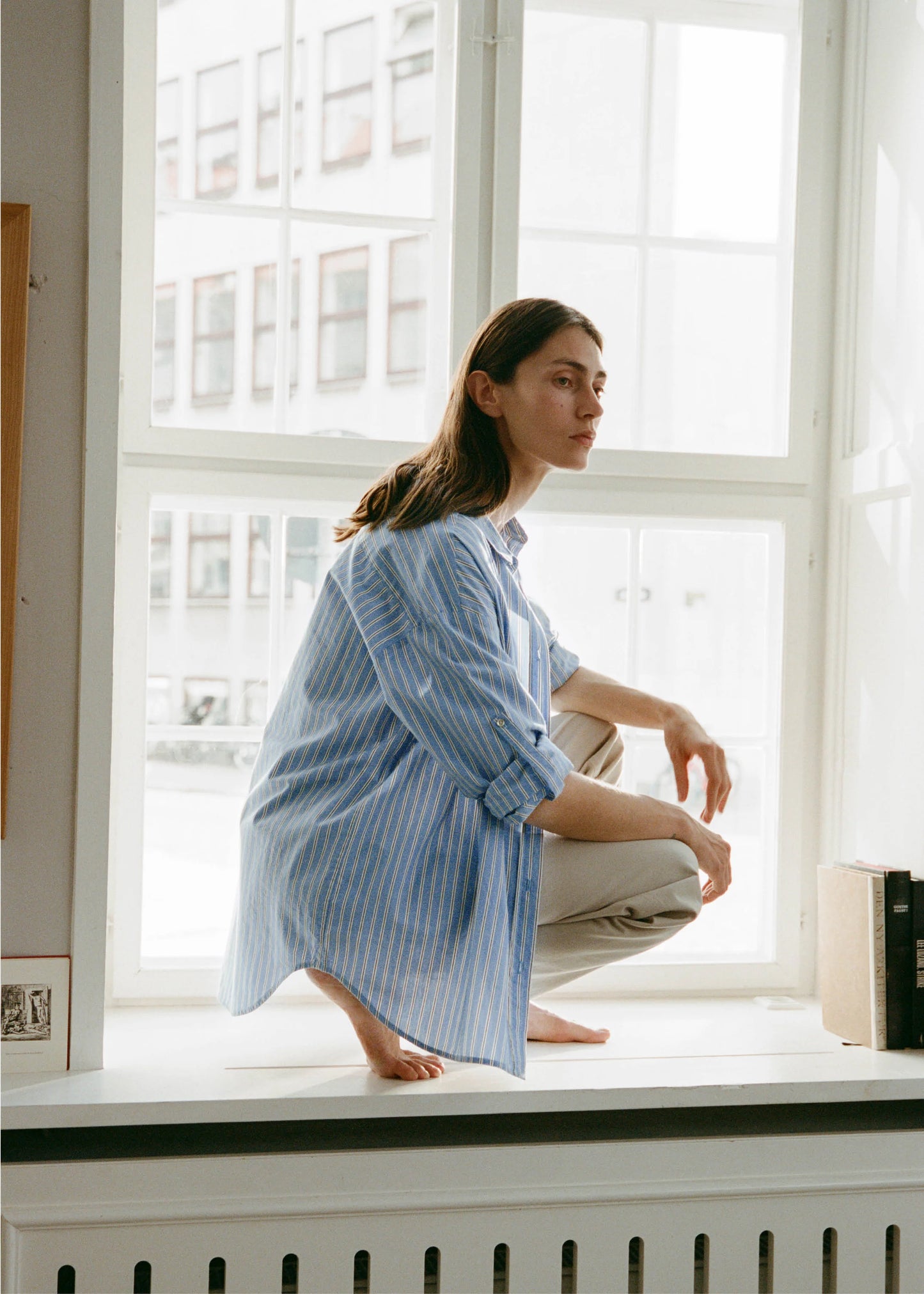 Aiayu "Shirt Striped" Mix Baby Blue