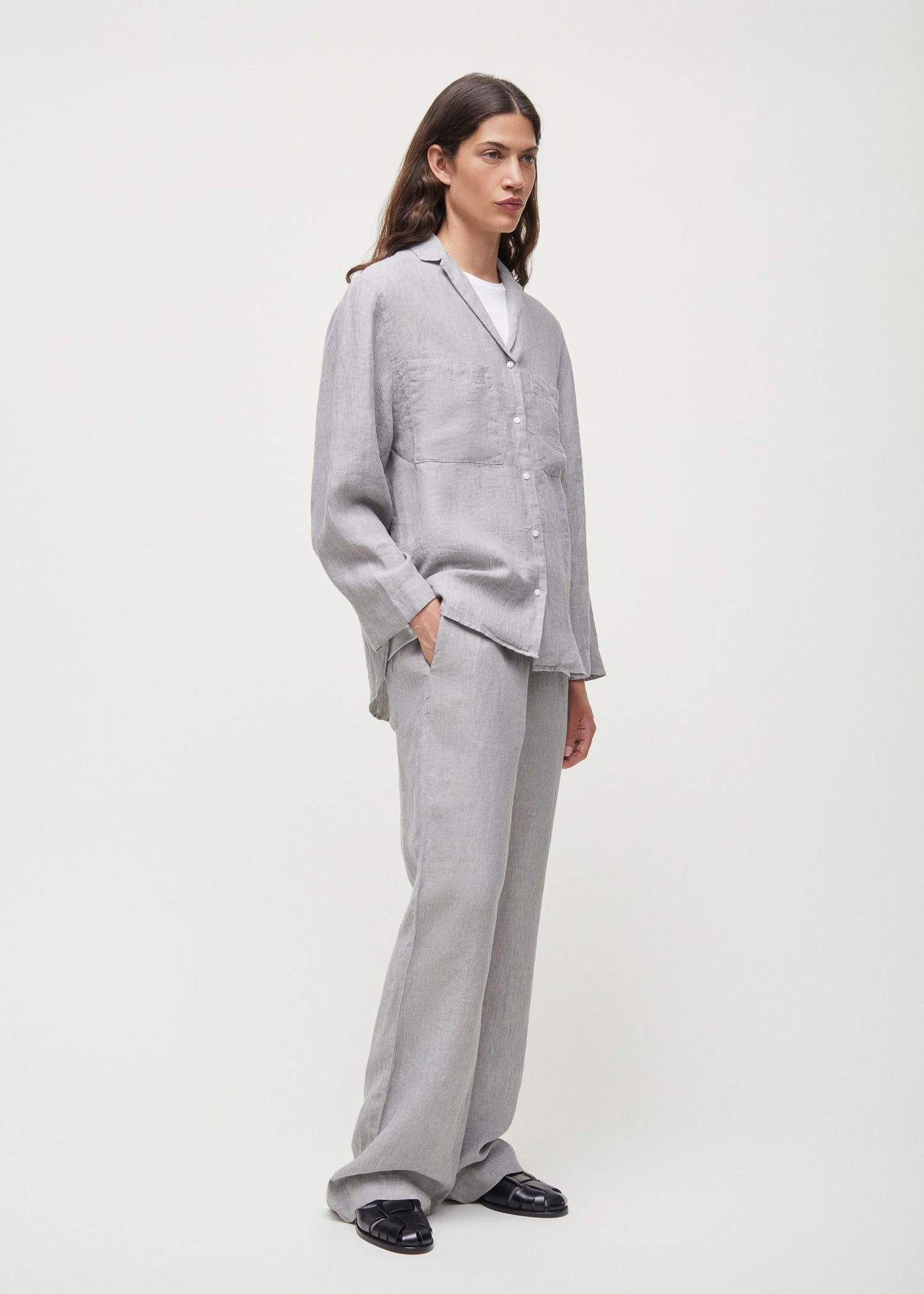 Aiayu "Jiro Shirt Linen" Grey