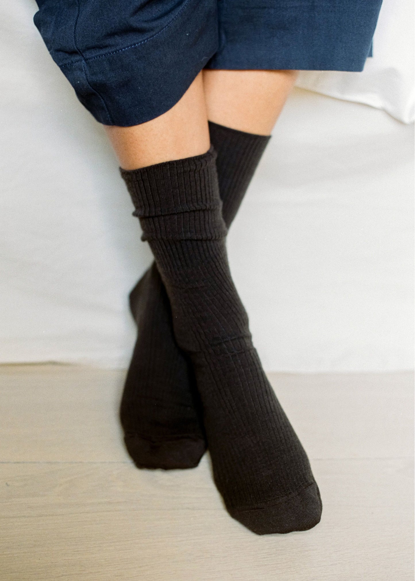 Aiayu "Wool Rib Socks" Brown