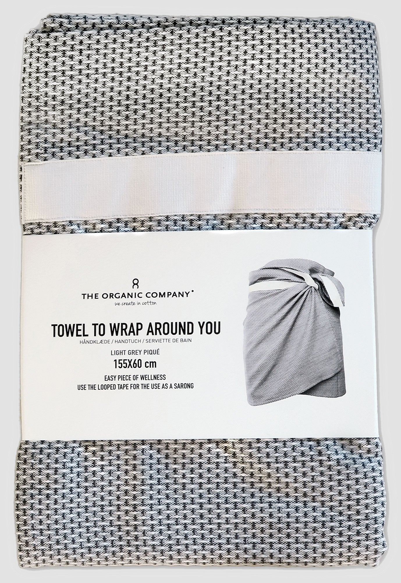 TOC Badehåndkle Wrap Around - Light Grey
