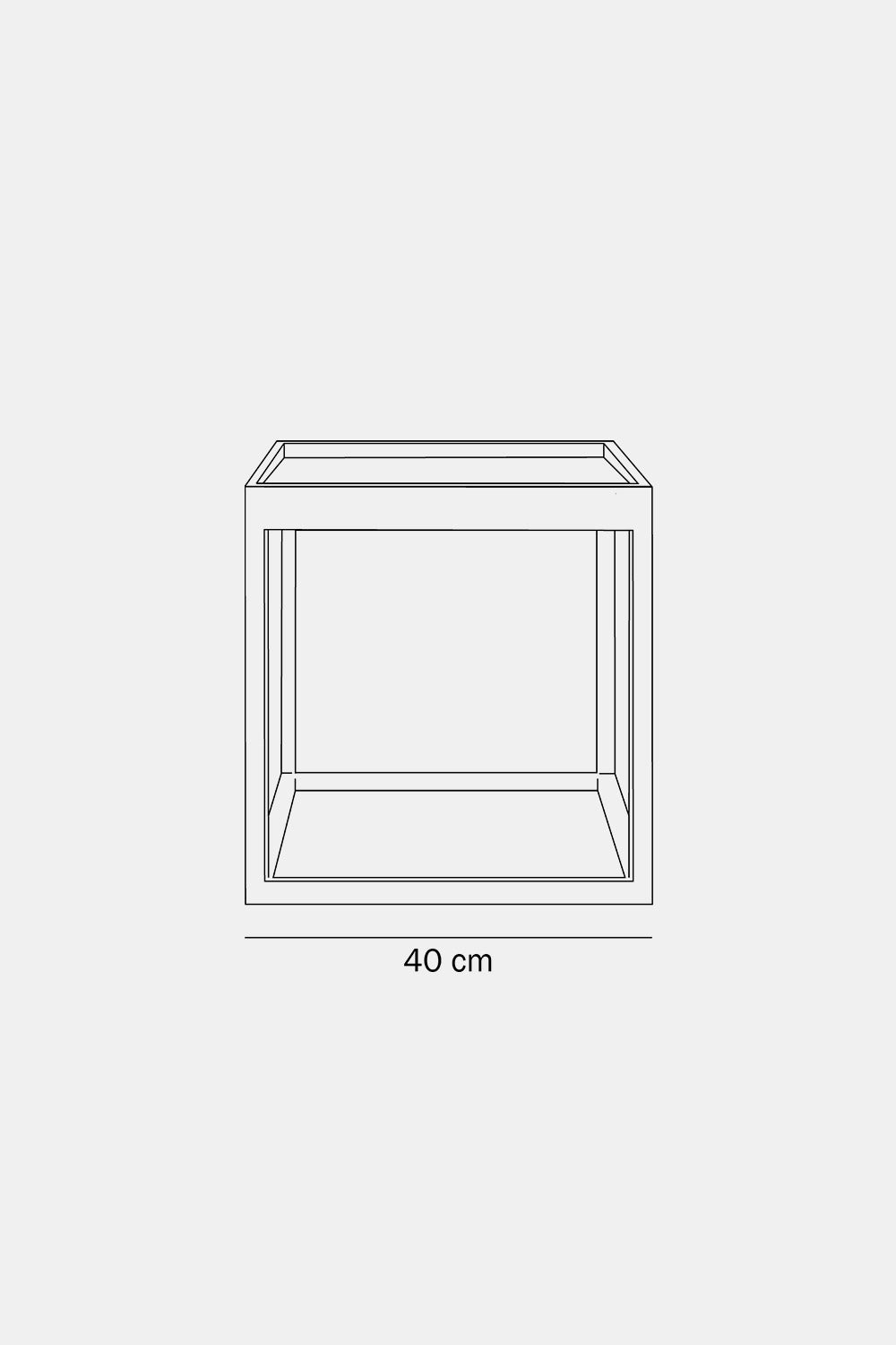 Cube Table, røket eik/Pietra grey marmor