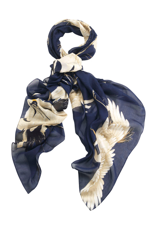 Scarf Stork Navy