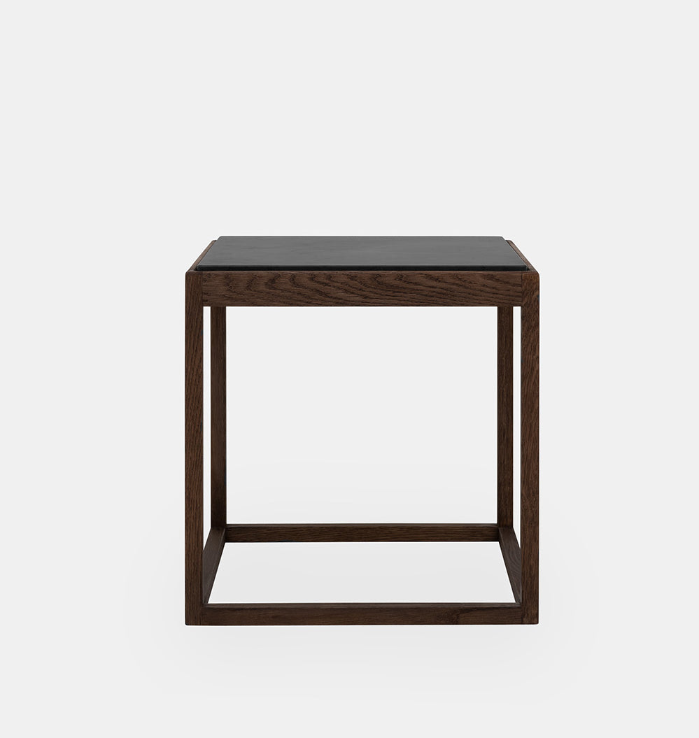 Cube Table, røket eik/Pietra grey marmor